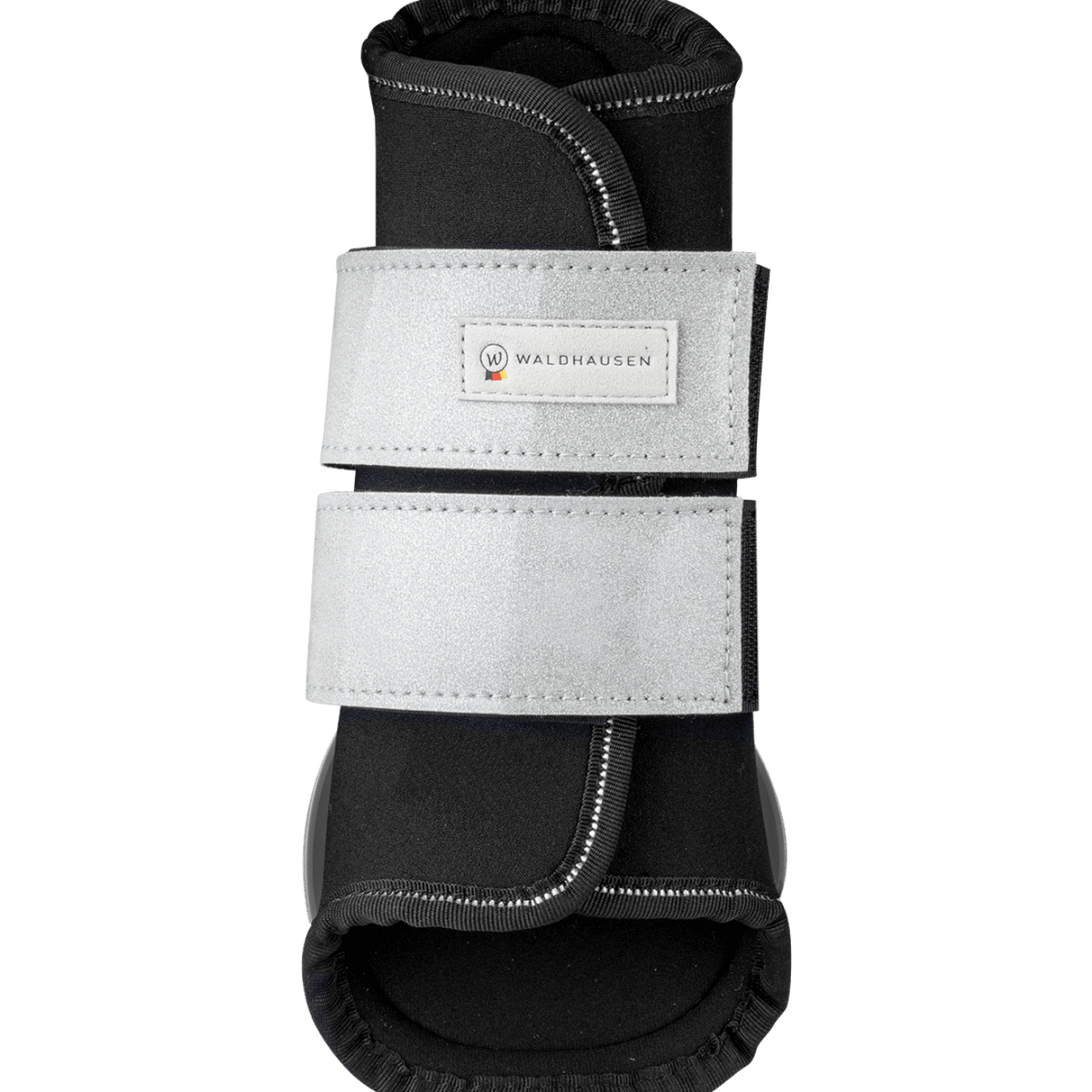Waldhausen Gamasche Reflex, Schwarz, Produkt allein auf schwarzem Hintergrund.