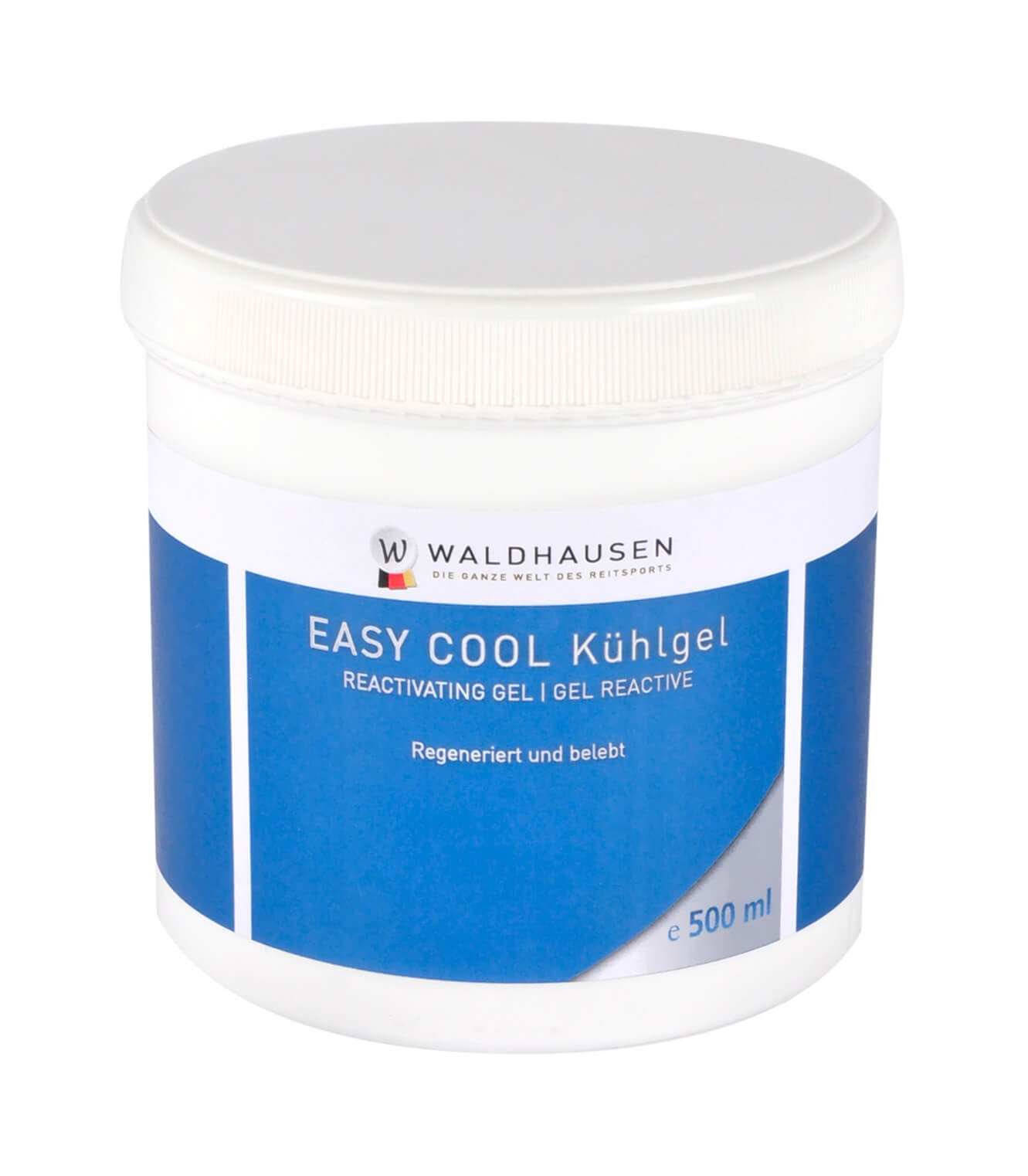 Waldhausen Kühlgel Easy-Cool 500 ml, Blau, Produkt allein auf weißem Hintergrund.