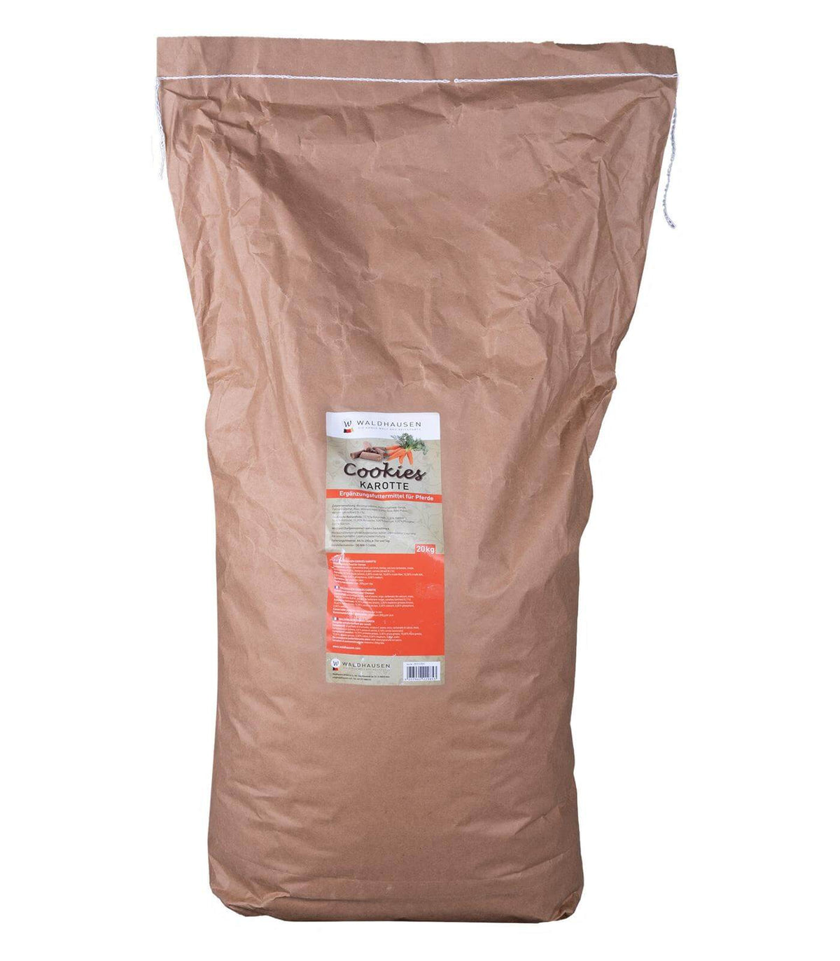 Waldhausen Cookies, 20 Kilogramm, Karotte, Produkt allein auf weißem Hintergrund.