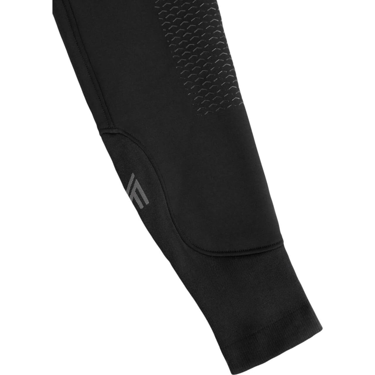 Reithose Damen Full-Grip Arctic Fleeced Breeches, Schwarz, Detailaufnahme am Hosenbein.
