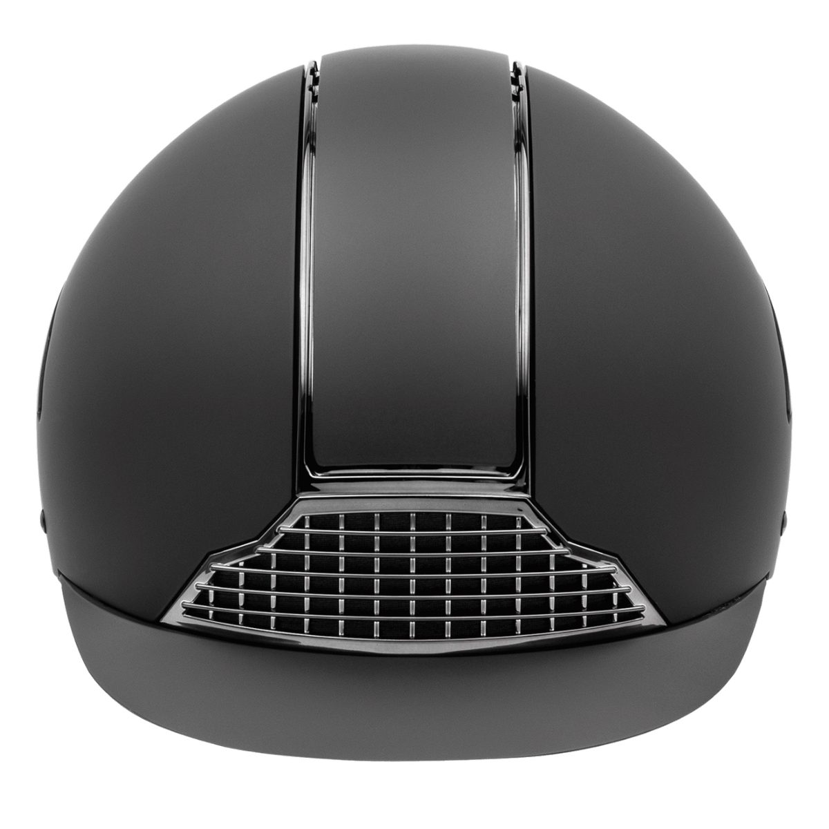 Reithelm Unisex H24 Chrome, Schwarz, Produkt allein auf schwarzem Hintergrund.