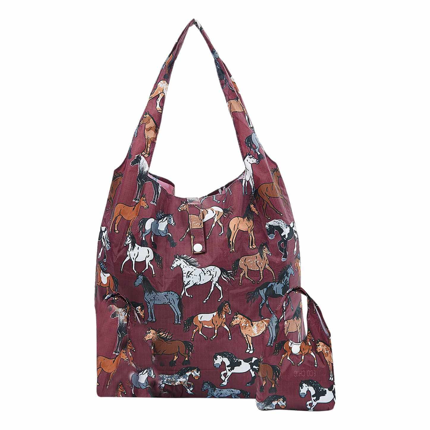 Shopper Tasche, faltbar, bordeaux