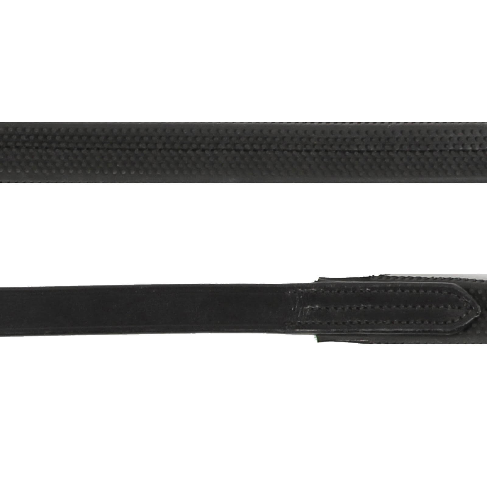Gummizügel mit Leder, schwarz, 22 mm