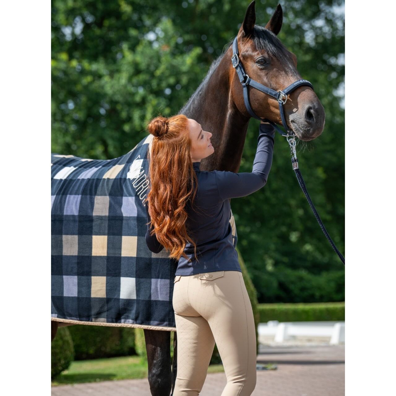 Abschwitzdecke Fleece Check Classic Sports FS26 Pferdedecke