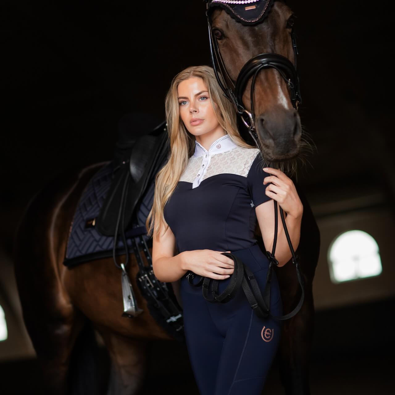Dressurschabracke Dressage Saddle Pad Modern Dark Ocean Schabracke Dressur