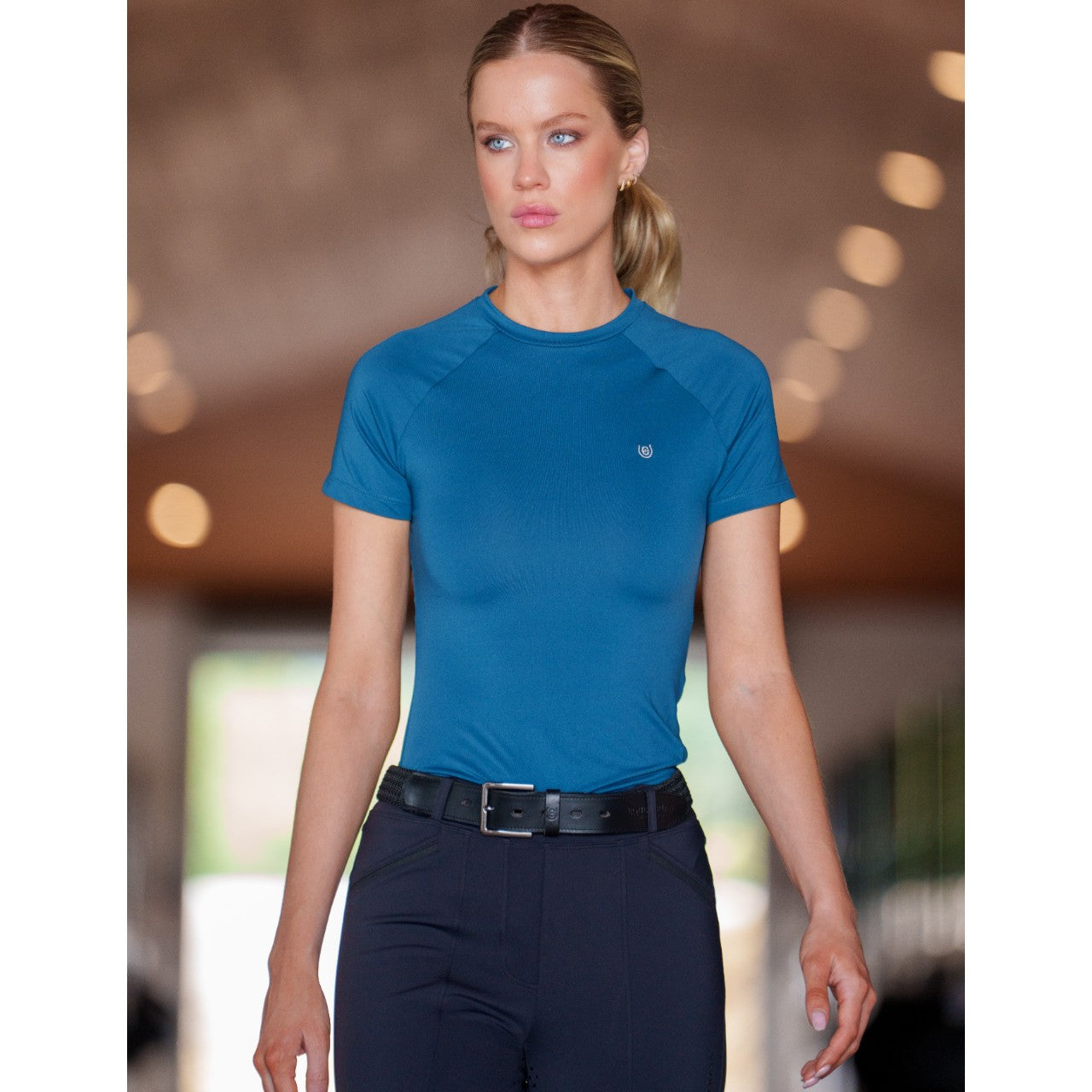 Baselayer Damen Kurzarm Dynamic Teal Blue Shortsleeve