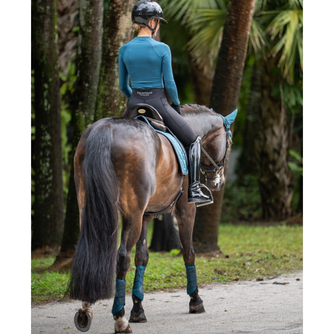 Baselayer Damen Langarm Dynamic Teal Blue Longsleeve