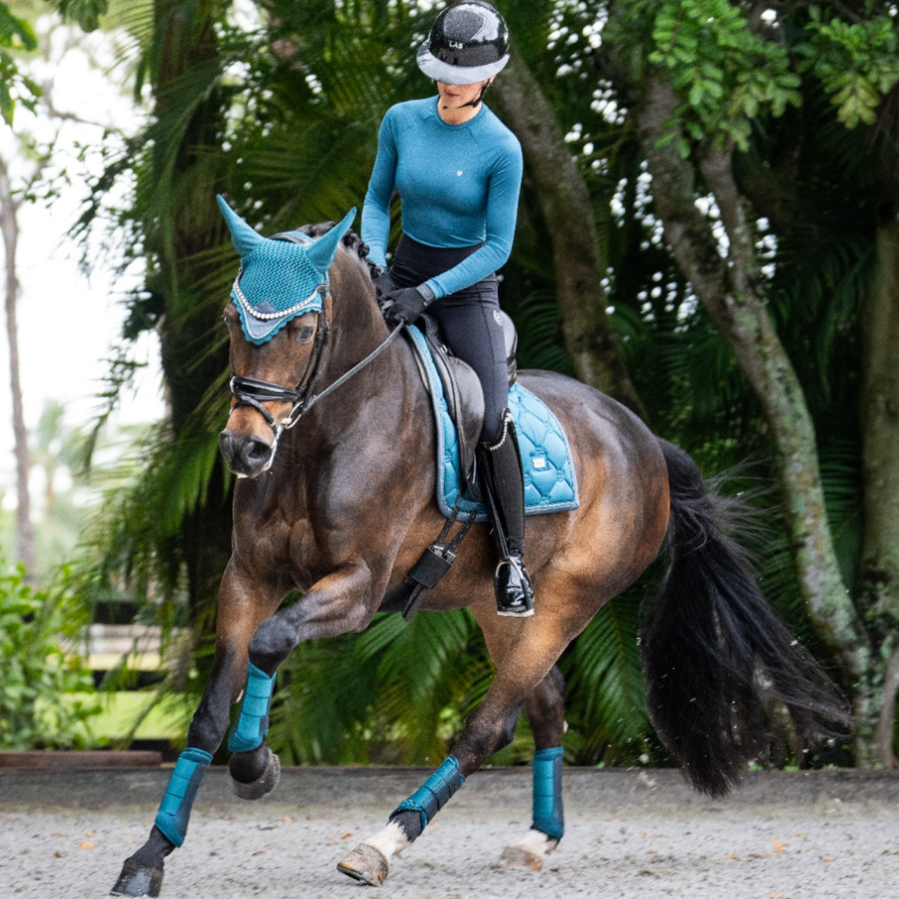Baselayer Damen Langarm Dynamic Teal Blue Longsleeve