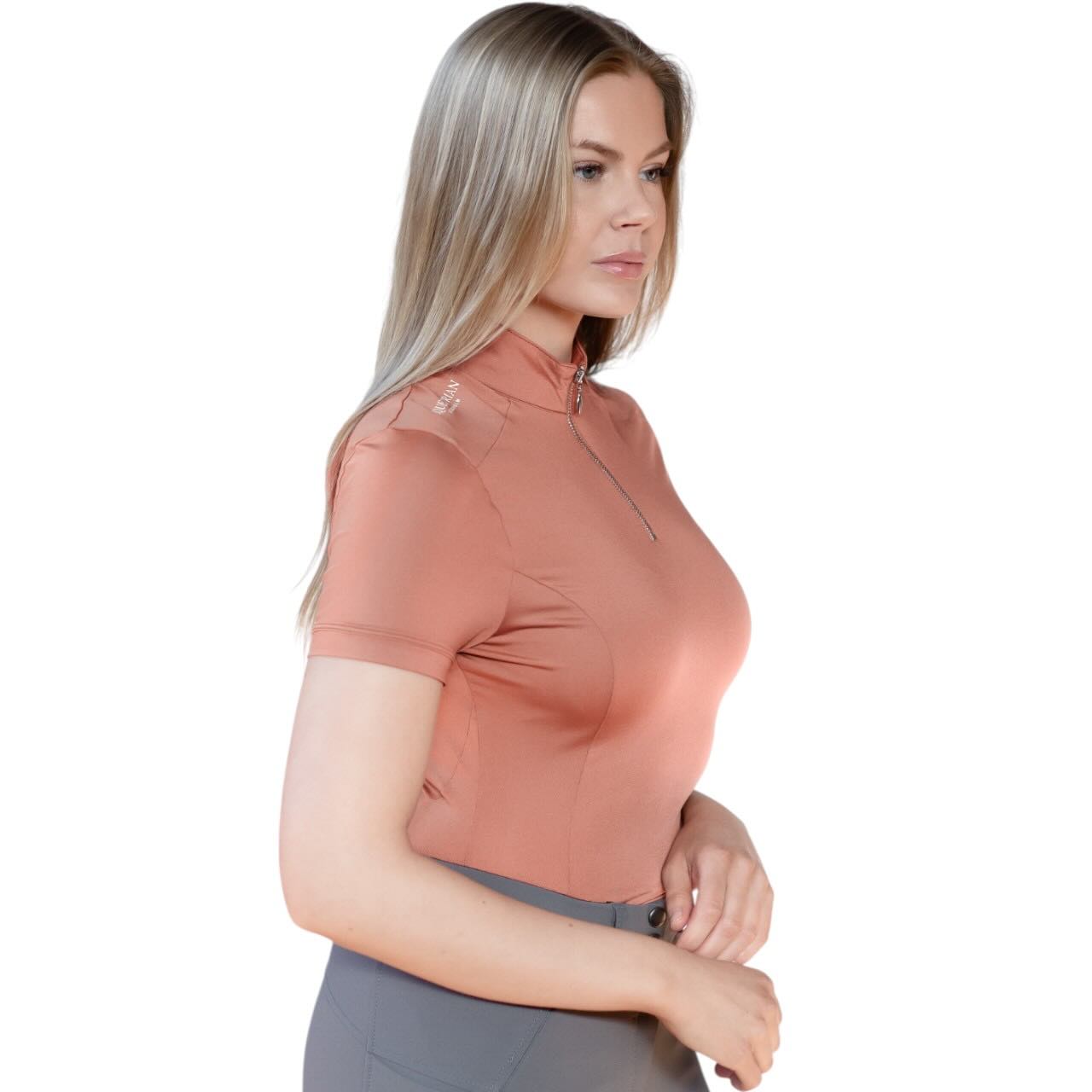 Baselayer Damen Shortsleeve UV Protection Coral T-Shirt