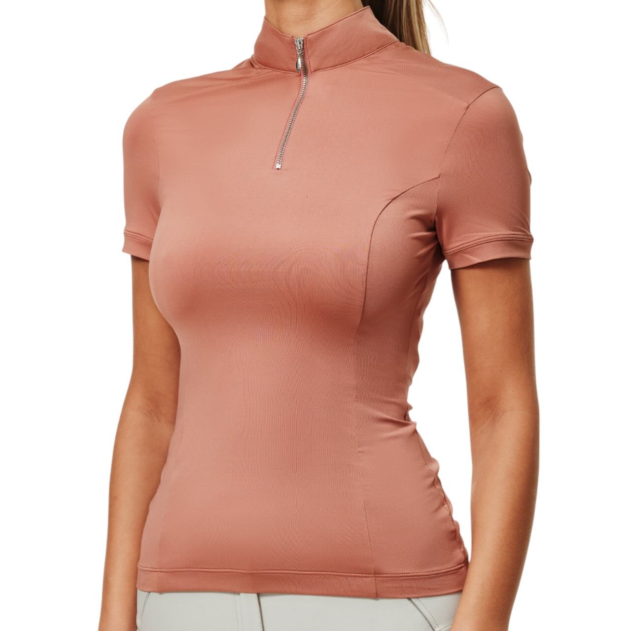 Baselayer Damen Shortsleeve UV Protection Coral T-Shirt