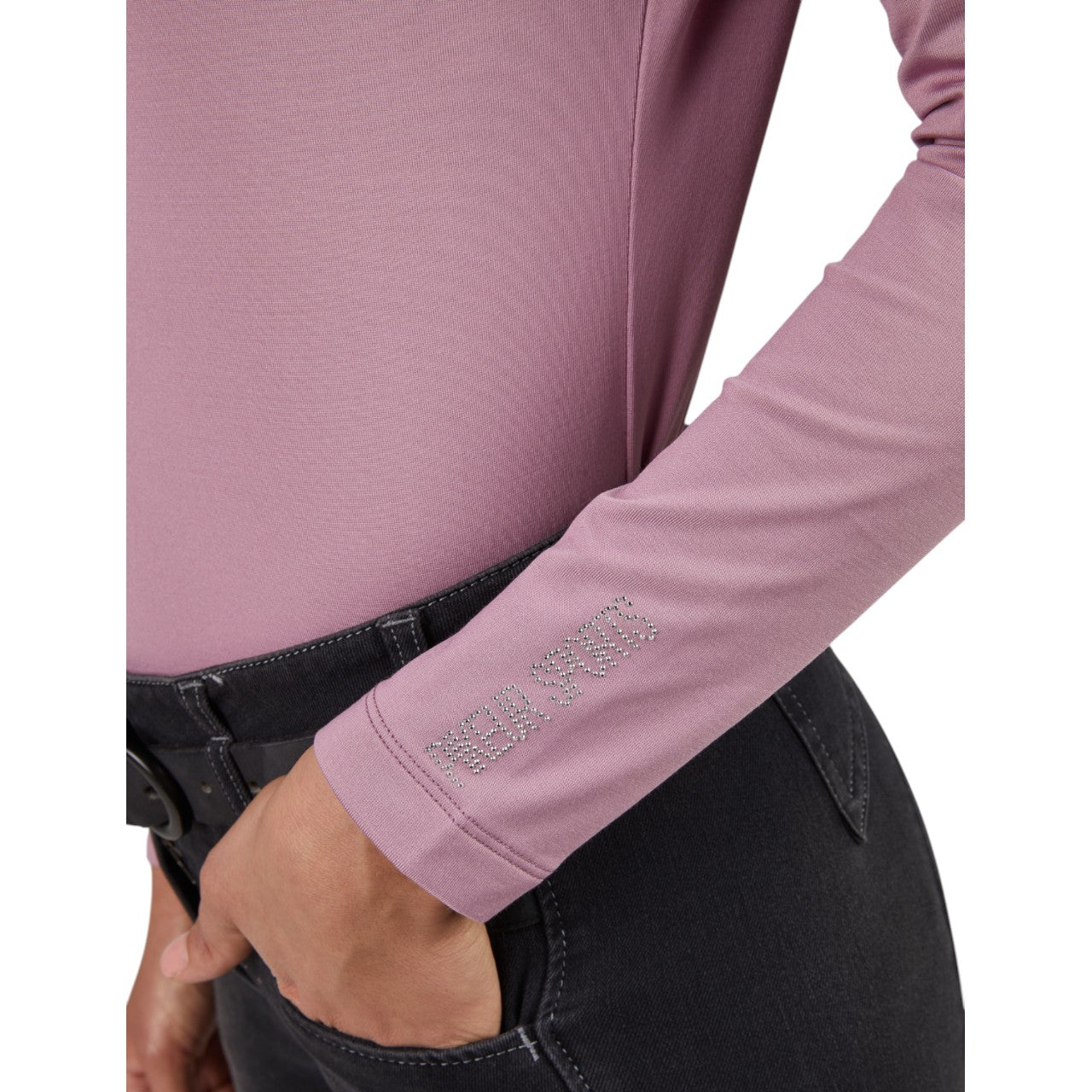 Baselayer Damen Sports HW 2025 Strass Langarmshirt
