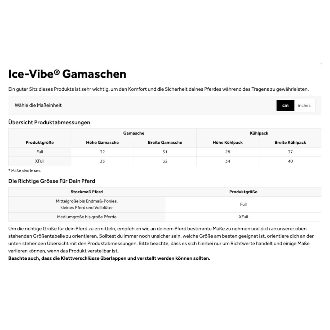 Kühlgamaschen Ice-Vibe Leg Wraps Gamaschen 2.0