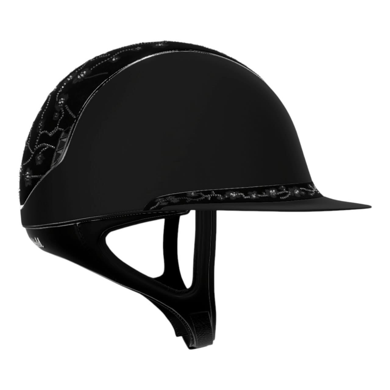 Reithelm Miss Shield 2.0 Shadow Black Top + FB Cherry Blossom Black Trim + Blason Black Chrome Konfiguration