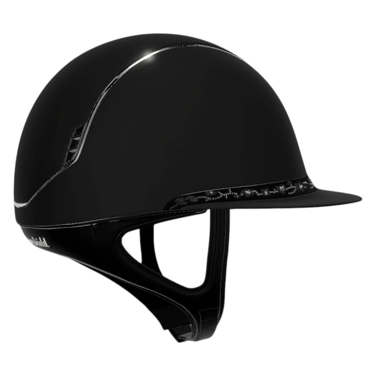 Reithelm Miss Shield 2.0 SM Black FB Cherry Blossom Black Trim + Blason Black Chrome Konfiguration