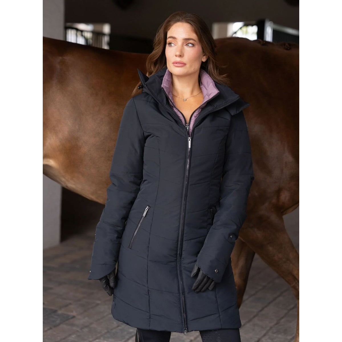 Wintermantel Damen Denali Black Blush Parka