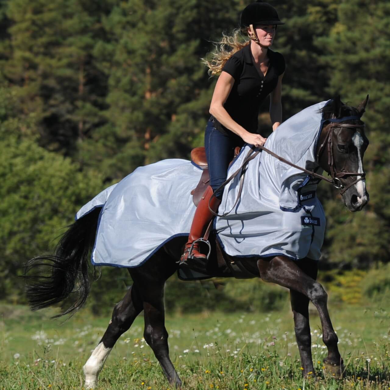 Ausreitfliegendecke Buzz-Off Riding Fliegendecke