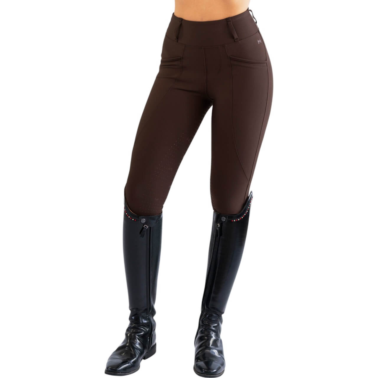 Reitleggings Damen Full-Grip Pro Riding Leggings