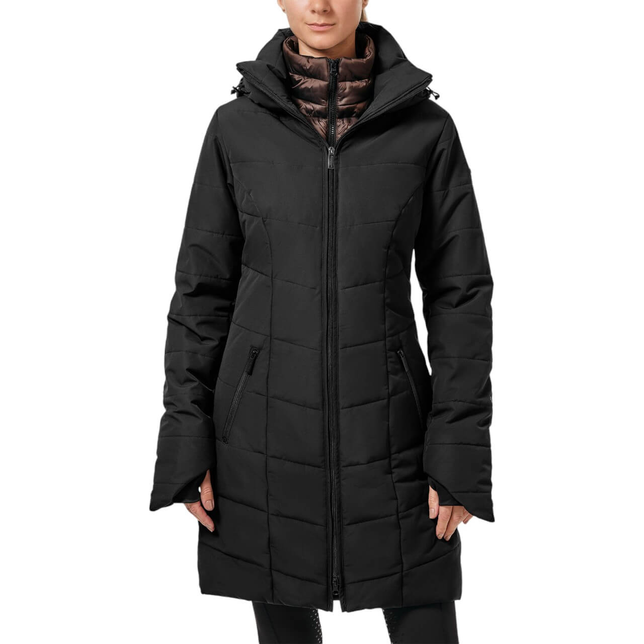 Winterjacke Damen Black Mocha Denail Winter Mantel