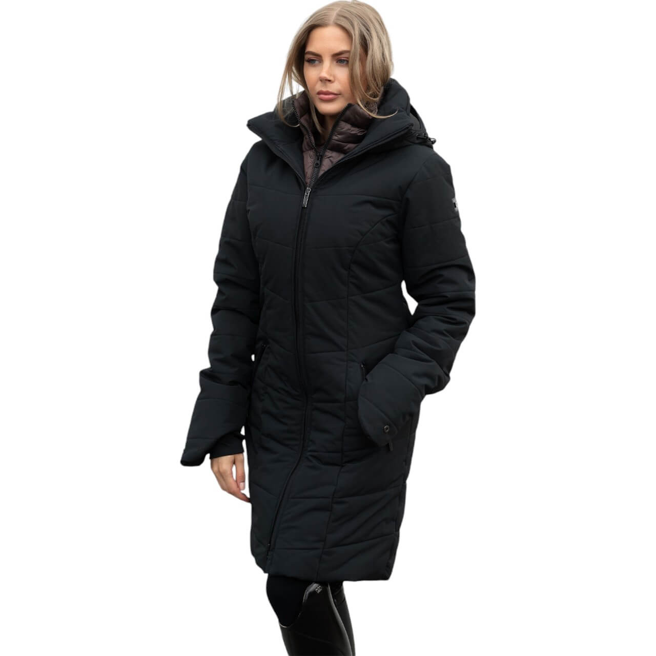 Winterjacke Damen Black Mocha Denail Winter Mantel