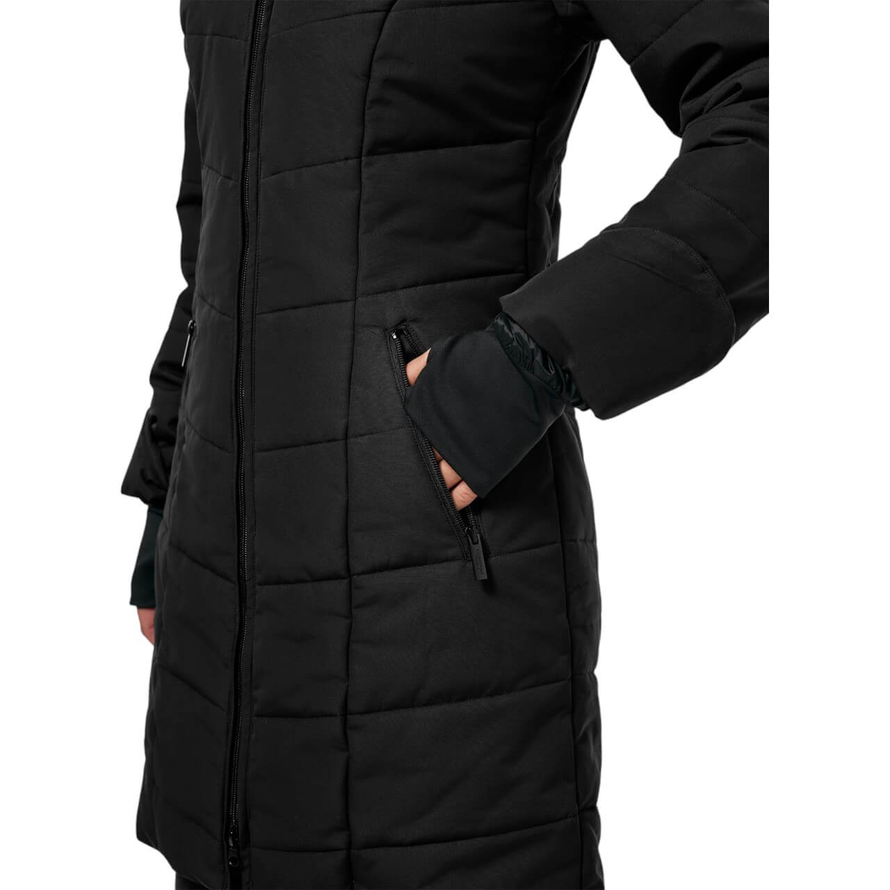 Winterjacke Damen Black Mocha Denail Winter Mantel