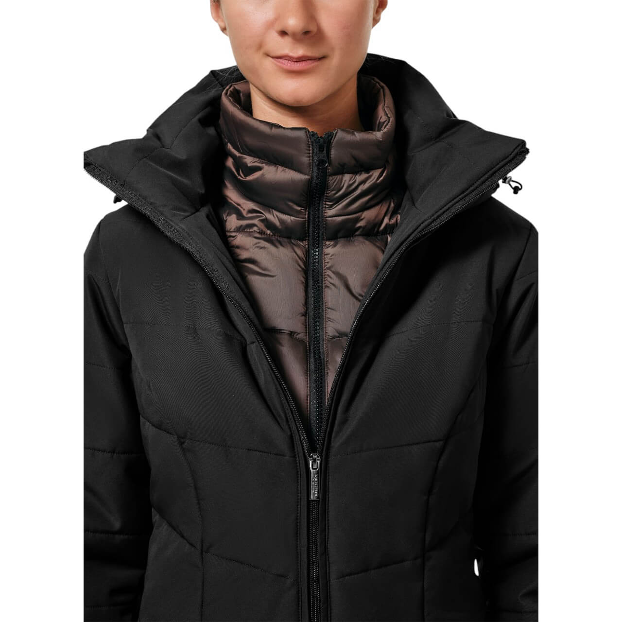 Winterjacke Damen Black Mocha Denail Winter Mantel