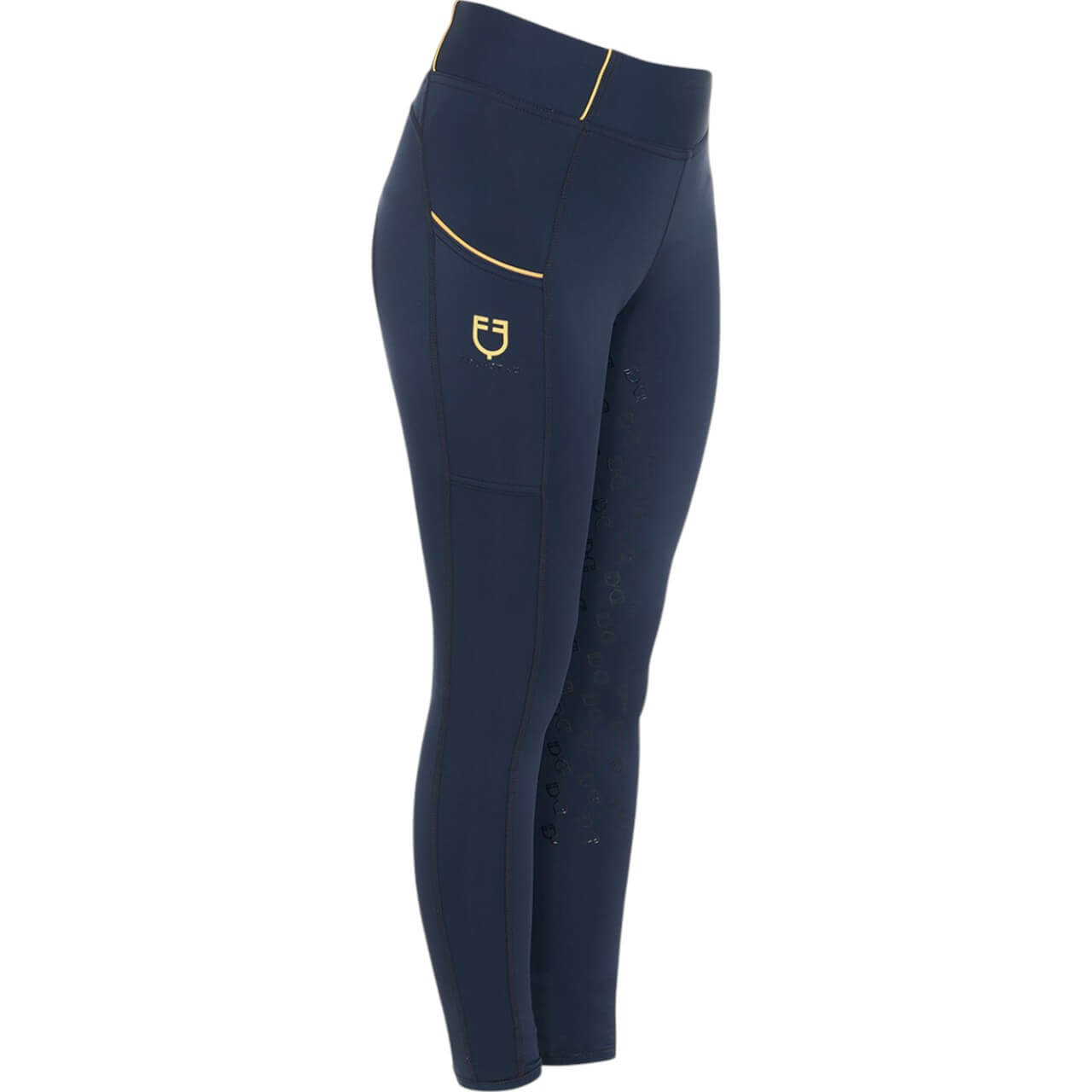 Reithose Kinder Slim Fit Fullgrip Leggings Kinderreithose - Navy / 14years