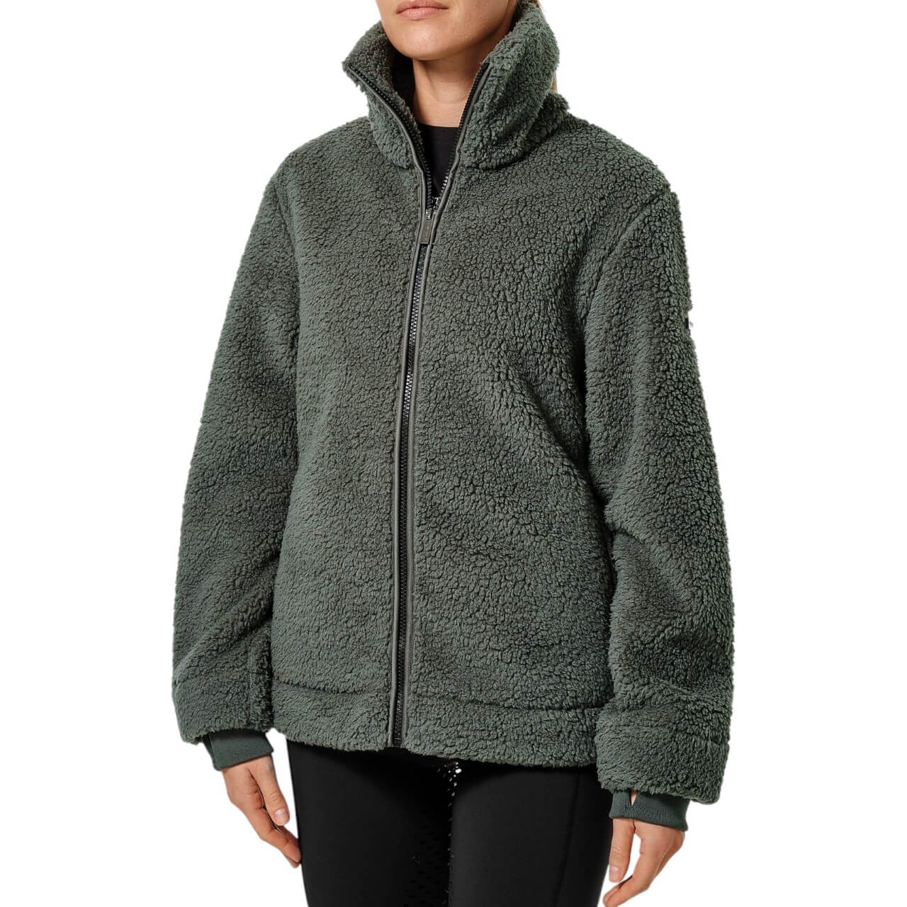 Fleecejacke Damen Teddy Avenue Green Jacke