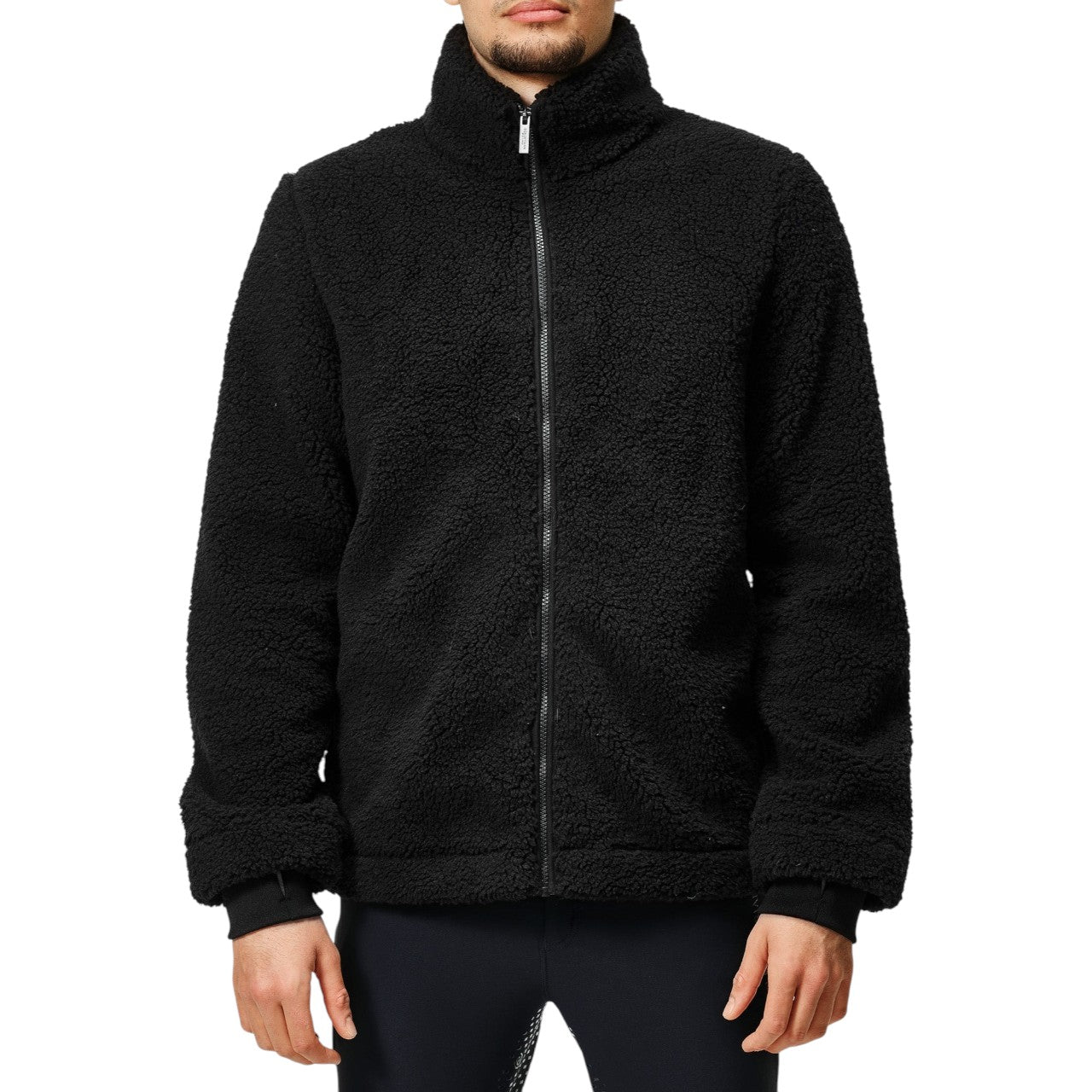 Fleecejacke Herren Black Teddy Jacke