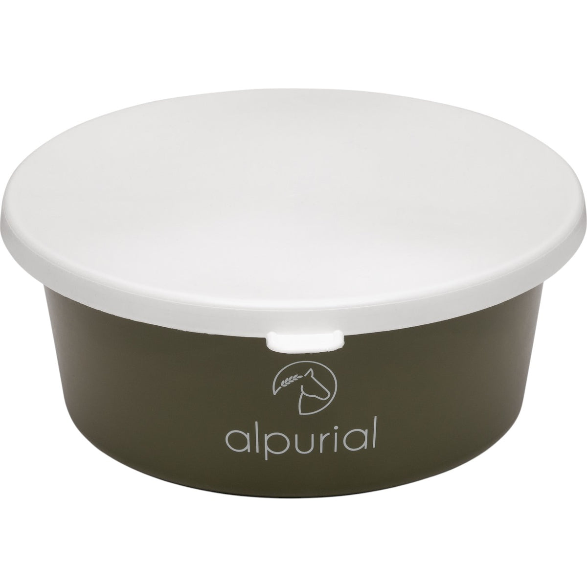 Alpurial Futterschüssel mit Deckel 2L, Weiß, Produkt allein auf weißem Hintergrund.