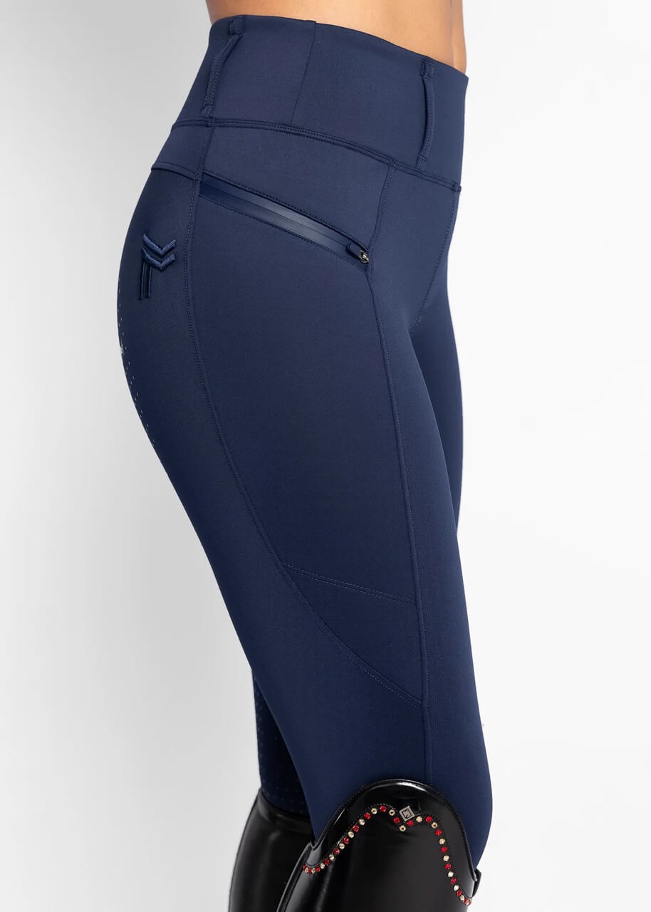 Reitleggings Damen Knee-Grip Studio Damenreitleggings