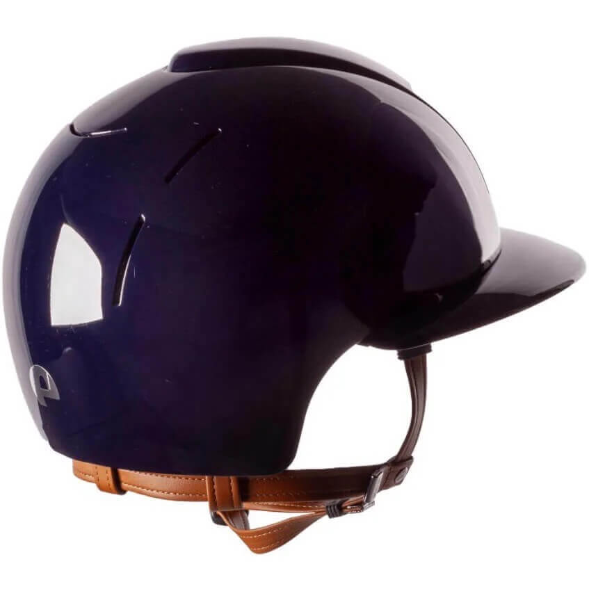 Reithelm Cromo Smart Polish Polo mit Beigen Kinnriemen