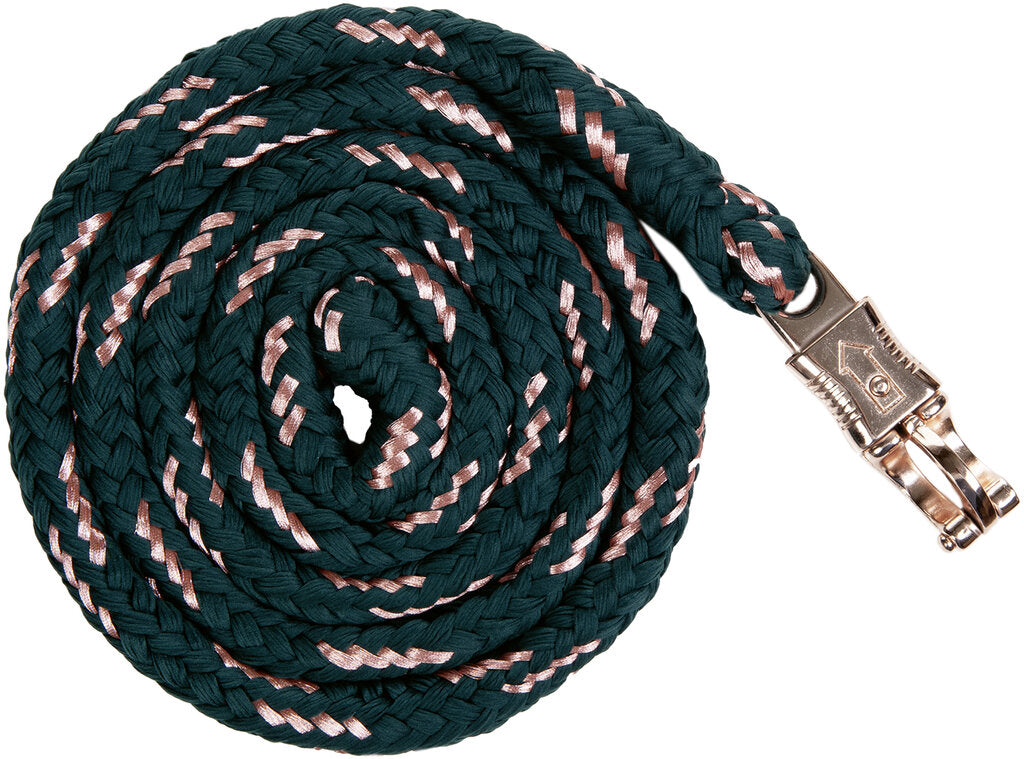 Führstrick Rosegold 1,80 m mit Panikhaken Führleine