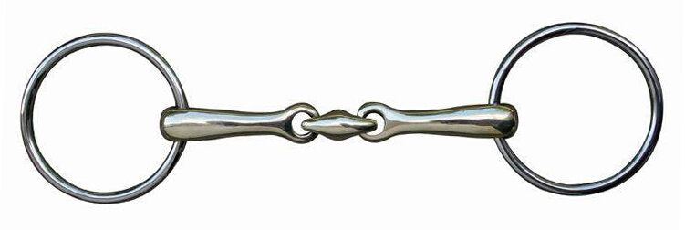 Wassertrense doppelt gebrochen 18 mm Edelstahl Pferdegebiss