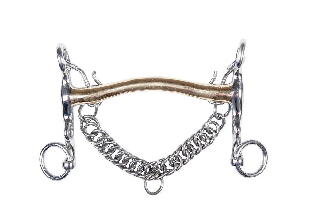 Babykandare Unterzug 5 cm 16 mm Argentan mit Edelstahlringen Pferdegebiss