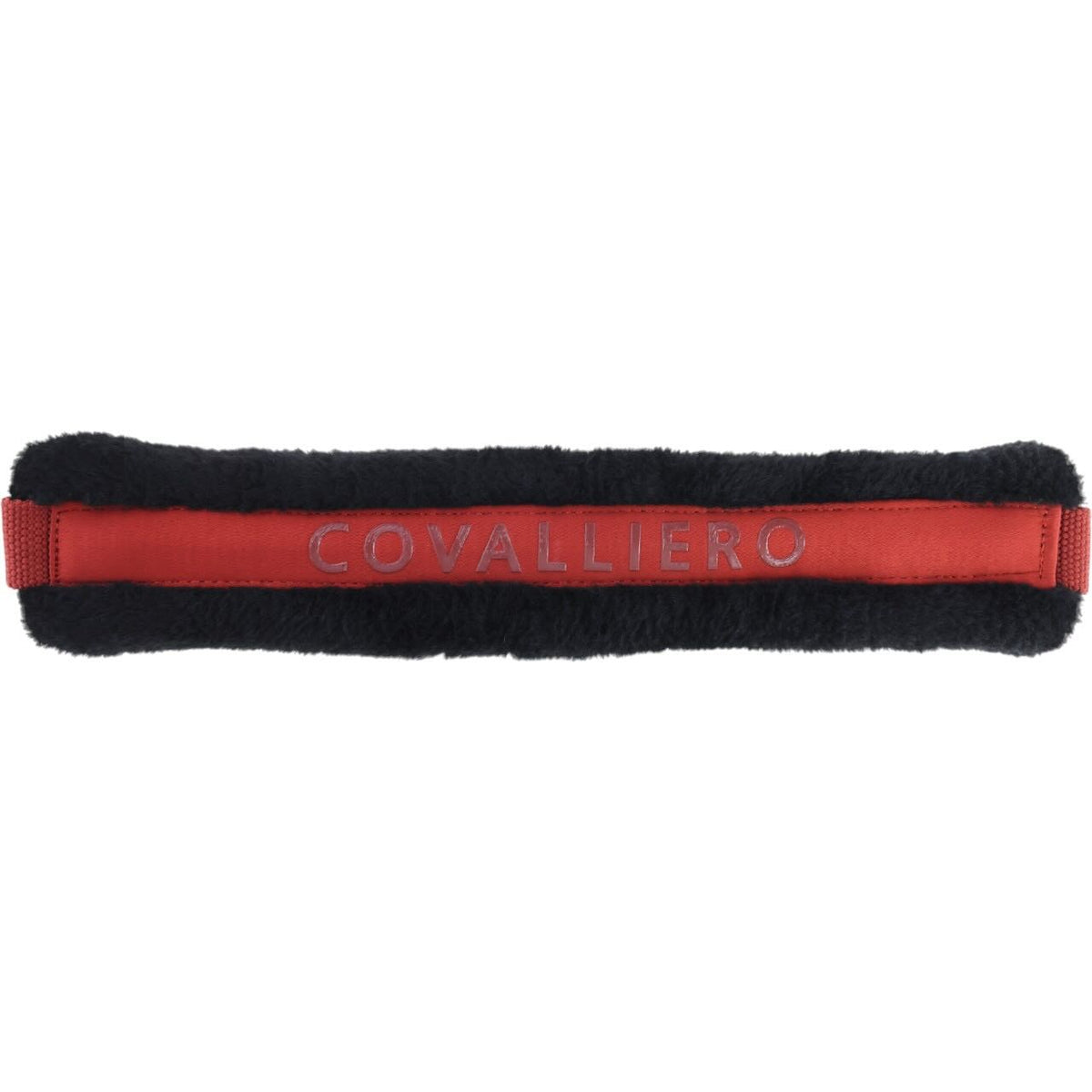 Covalliero Halfter HW 2025 Stallhalfter, Rot, Detailaufnahme des gepolsterten Genickriemens.