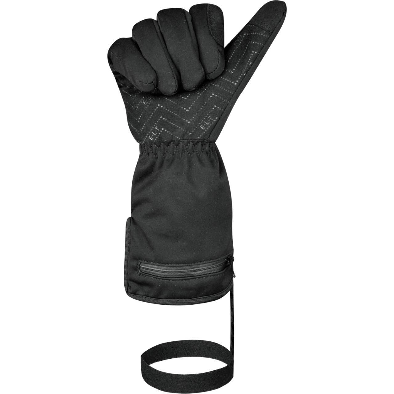 E.L.T Heizhandschuhe Comfort Heat Winterhandschuhe, Schwarz, Produkt allein auf weißem Hintergrund.