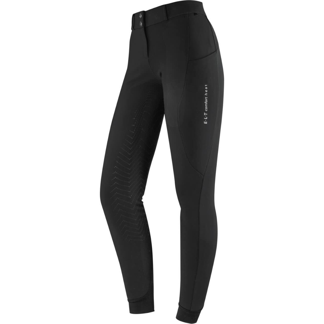 E.L.T Heizreithose Damen Silikon-Vollbesatz Comfort Heat Hose, Schwarz, Produkt allein auf weißem Hintergrund.