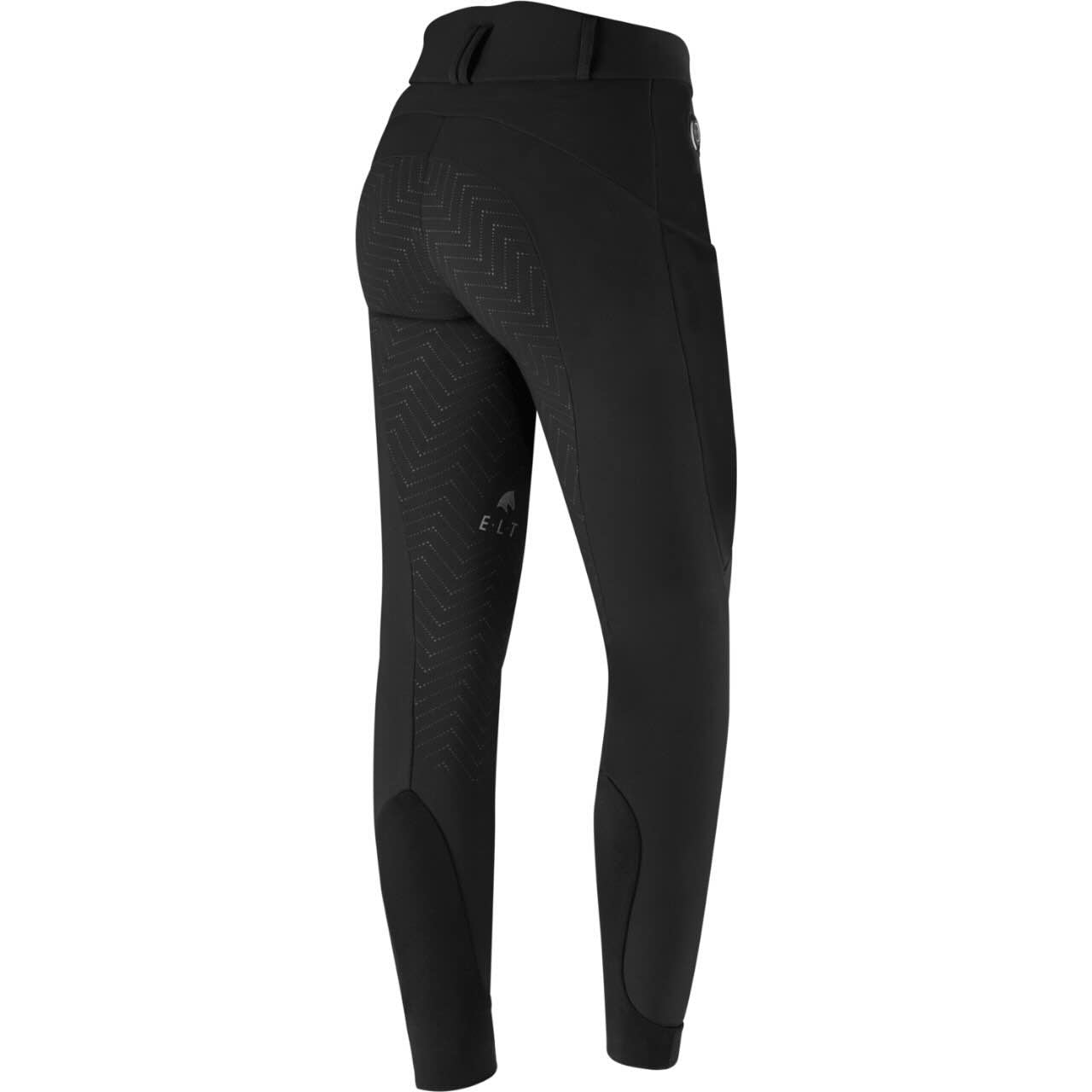 E.L.T Heizreithose Damen Silikon-Vollbesatz Comfort Heat Hose, Schwarz, Produkt allein auf weißem Hintergrund.