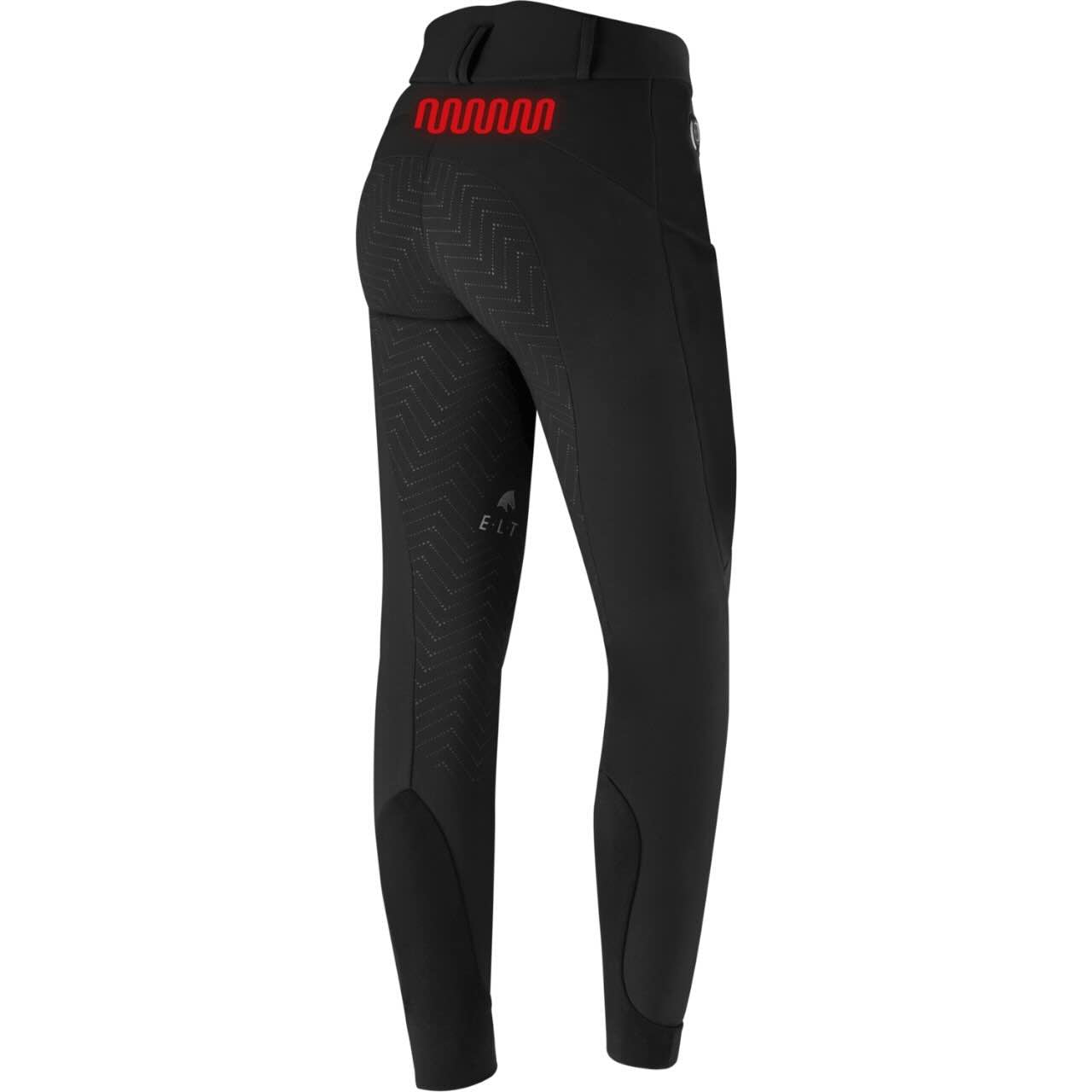 E.L.T Heizreithose Damen Silikon-Vollbesatz Comfort Heat Hose, Schwarz, Produkt allein auf weißem Hintergrund.