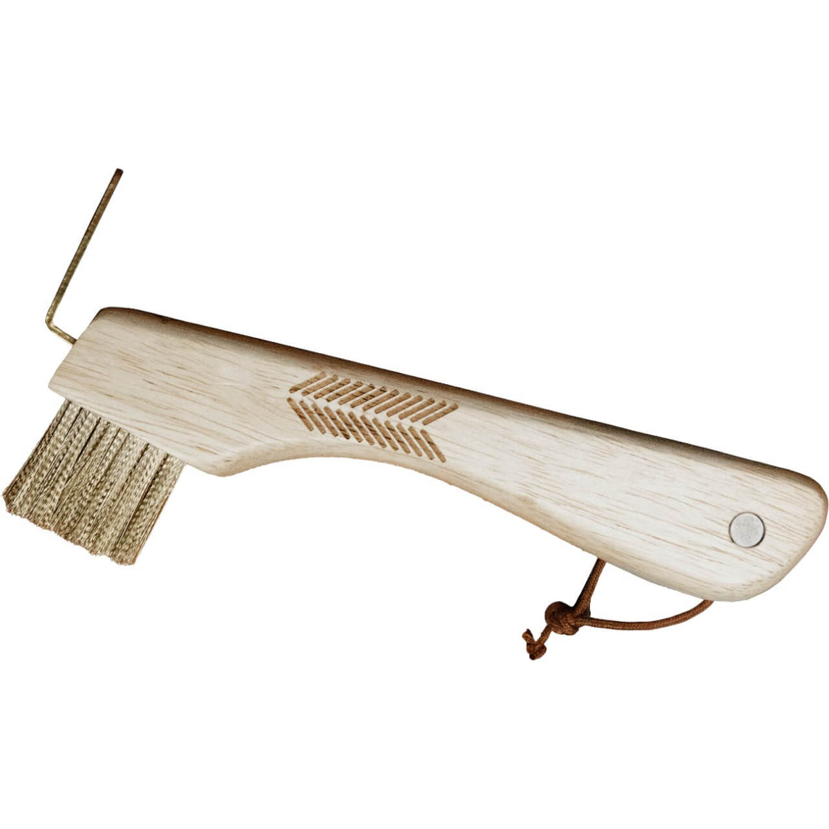 Kentucky Horsewear Hufkratzer mit Metal Bürste & Magnet Hufbürste, Brown, Produkt allein auf weißem Hintergrund.