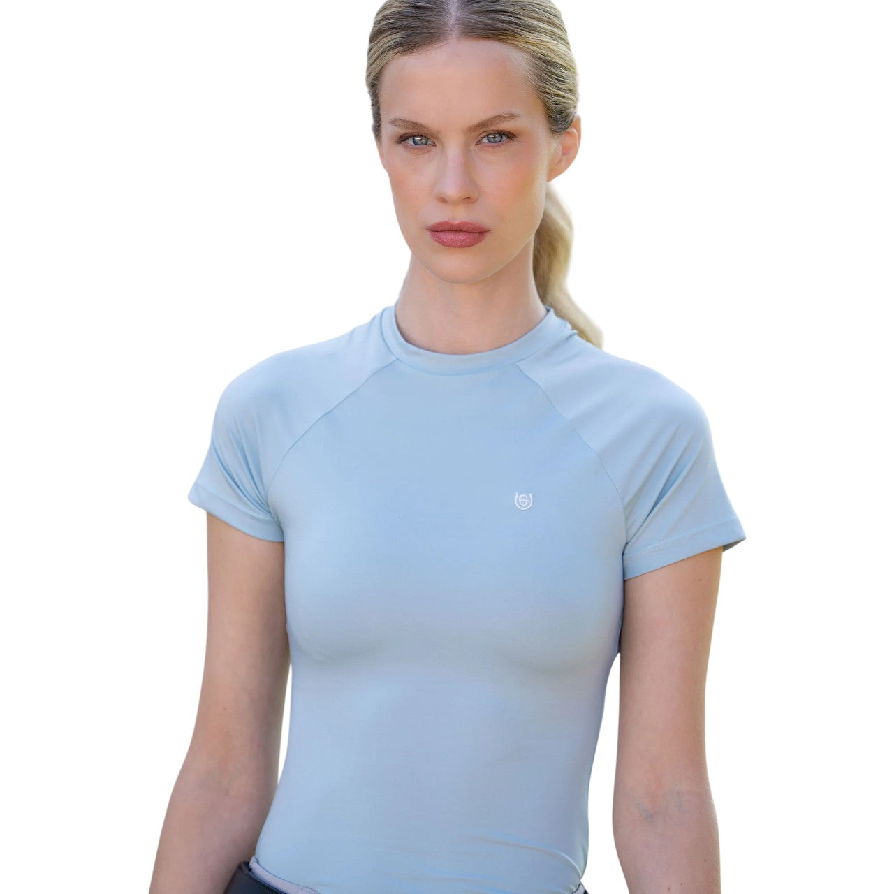 Shirt Damen Dynamic Short Sleeve Ice Blue Sportshirt