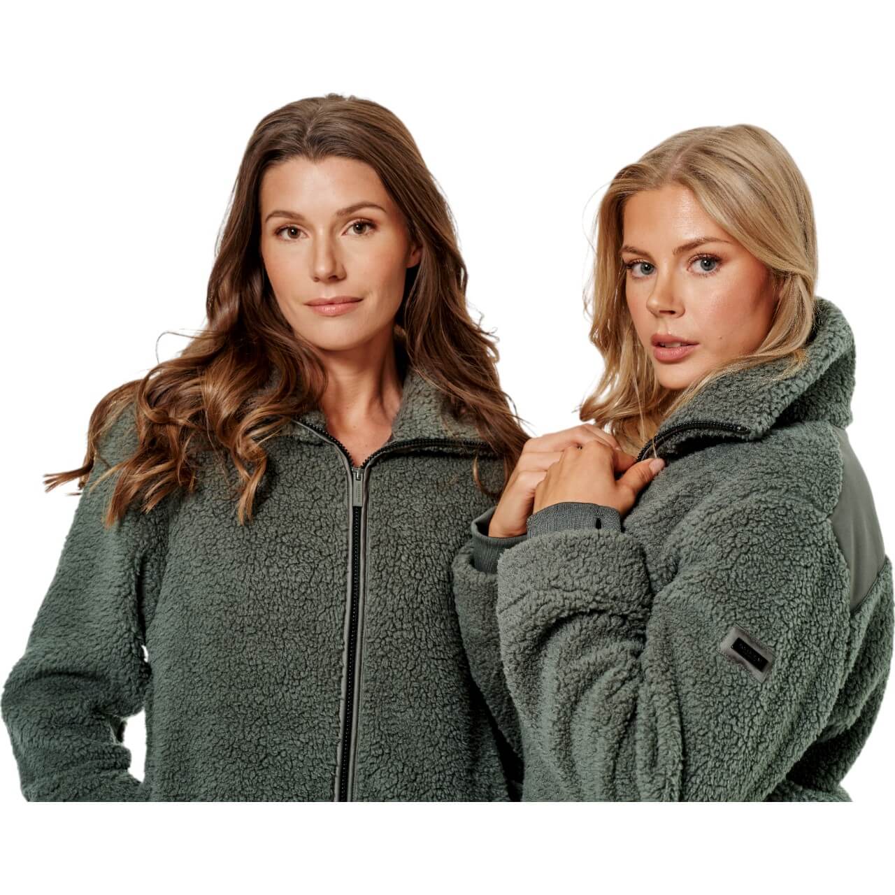 Fleecejacke Damen Teddy Avenue Green Jacke