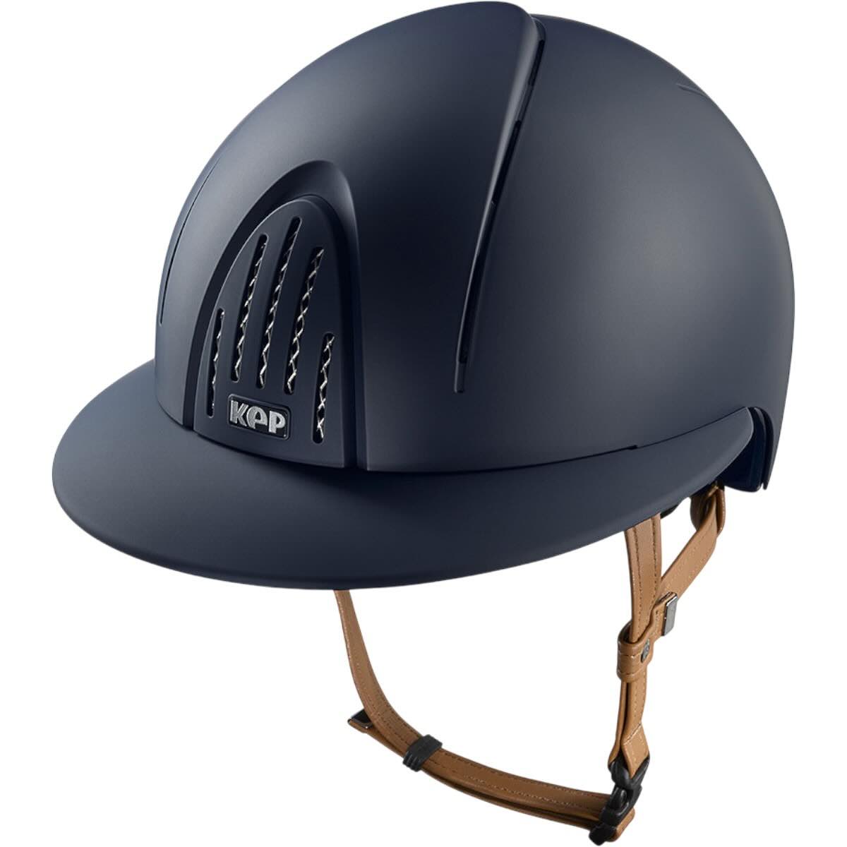 Reithelm Smart Nova Matt Polo Visier mit Beigen Kinnriemen