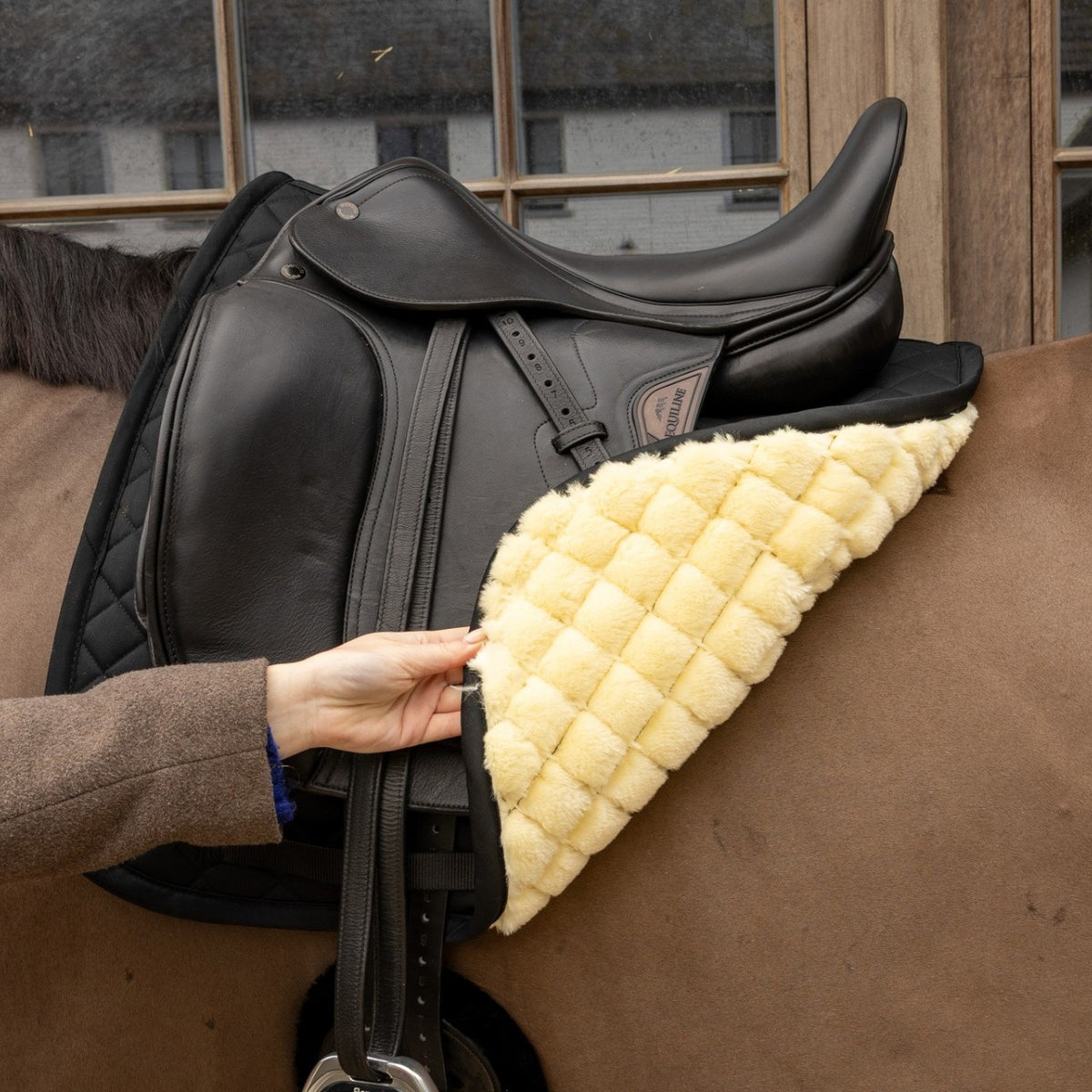 Sottosella da dressage Skin Friendly con agnellino Diamond