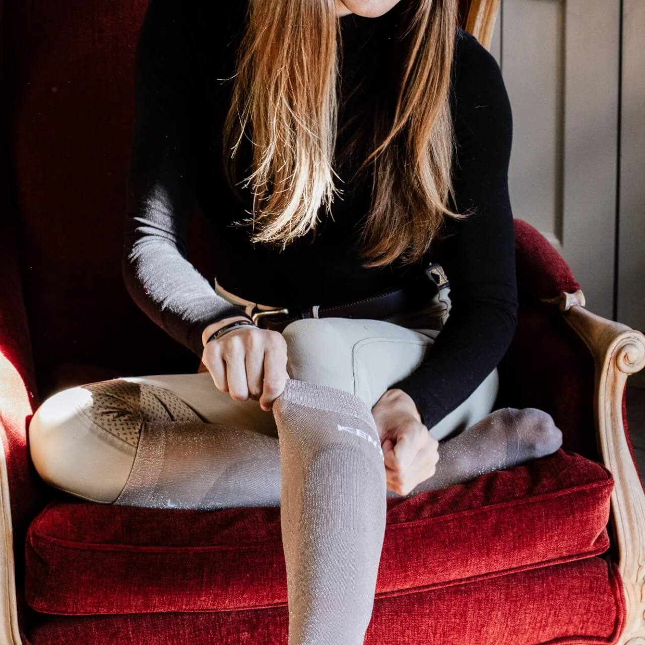 Socken Glitzer Reitsocken