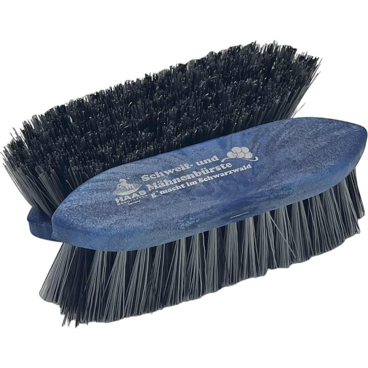 Haas Mähnenbürste klein 5cm, Blau, Produkt allein auf weißem Hintergrund.