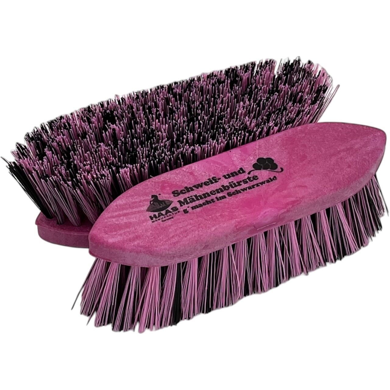 Haas Mähnenbürste klein 5cm, Pink, Produkt allein auf weißem Hintergrund.