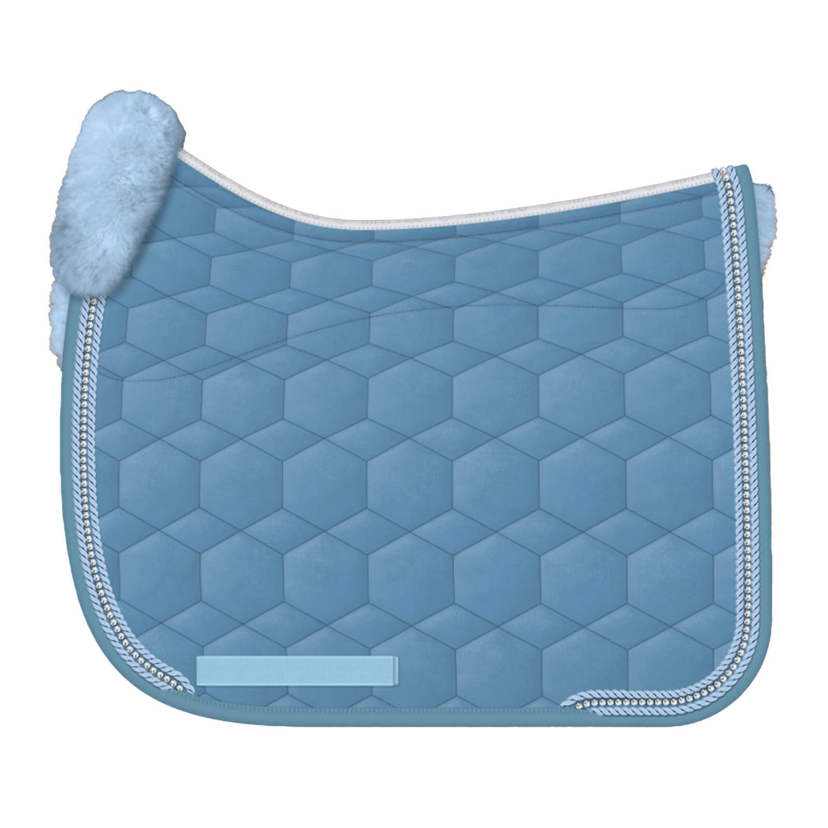 Schabracke Dressur Konfiguration Steppstoff Neu Cornet Blue Dressurschabracke, Cornet Blue, Produkt allein.
