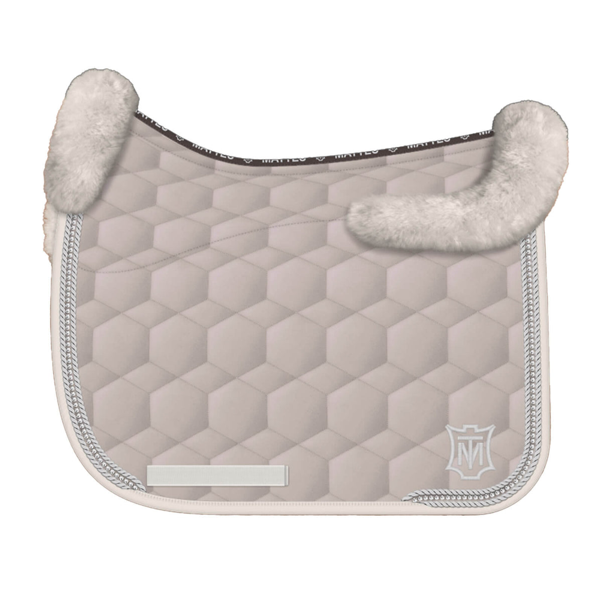Mattes Schabracke Dressur Konfiguration Steppstoff Glänzend Beige Dressurschabracke, Beige, Produkt allein.