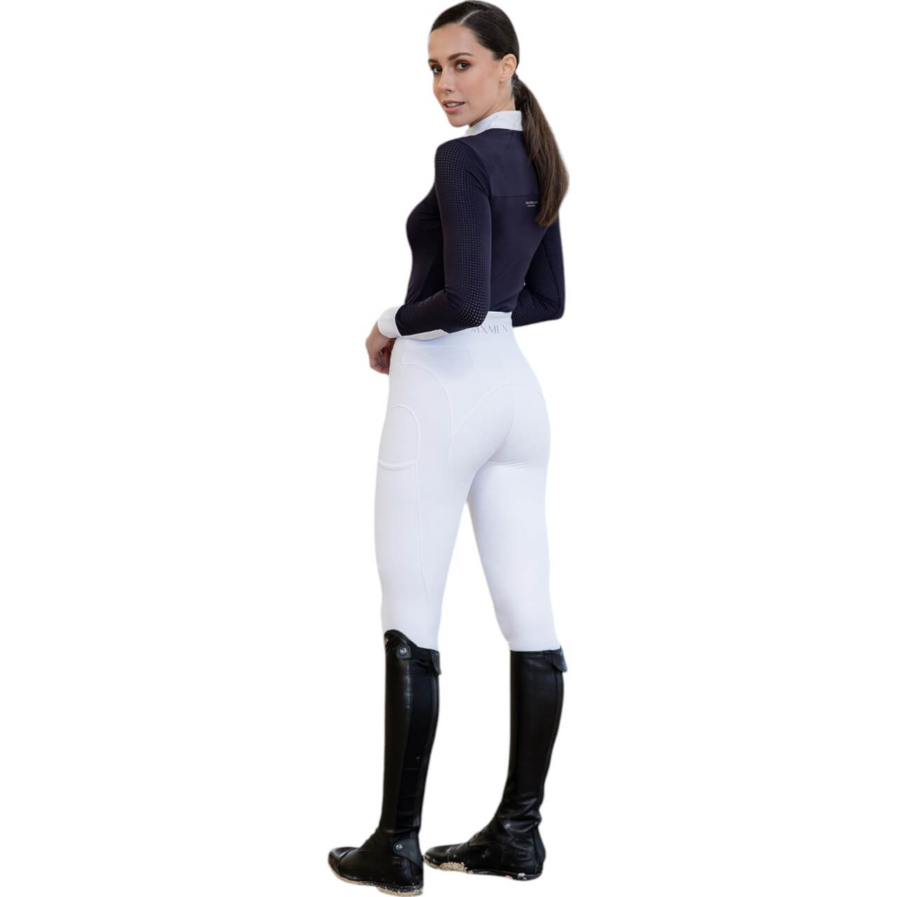 Reitleggings Damen Knee-Grip Outline Damenreitleggings